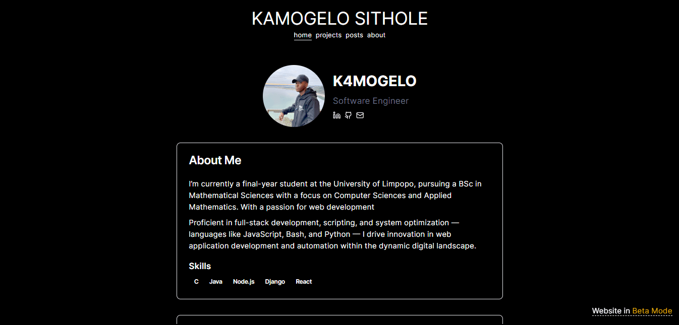 Personal Portfolio Website preview